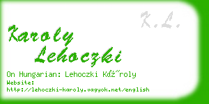 karoly lehoczki business card